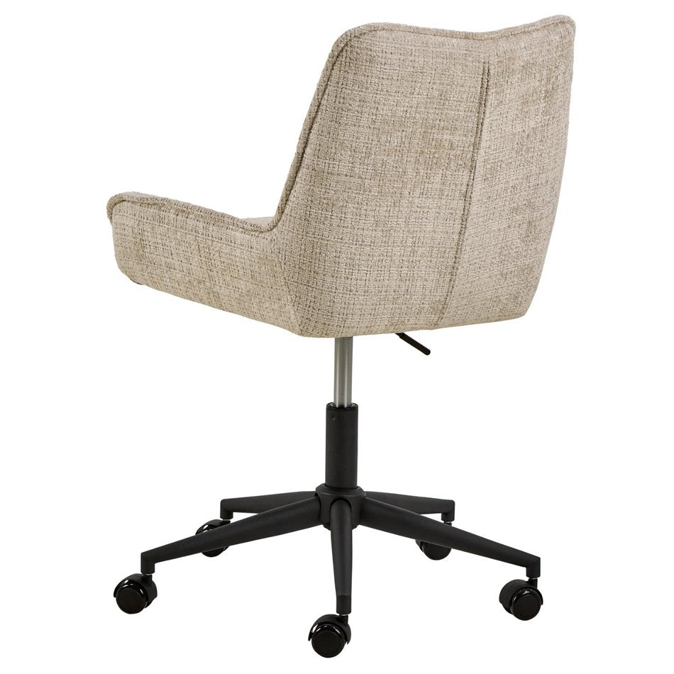Addie Adjustable Office Chair – Beige Fabric, Modern Ergonomic Steel Frame Design
