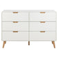 Chest of drawers Alovell, white, H90x135x40cm
