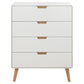Chest of drawers Alovell, white, H100x80x40cm