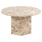 Axos Coffee Table – Beige Marble, 80×80×42 cm