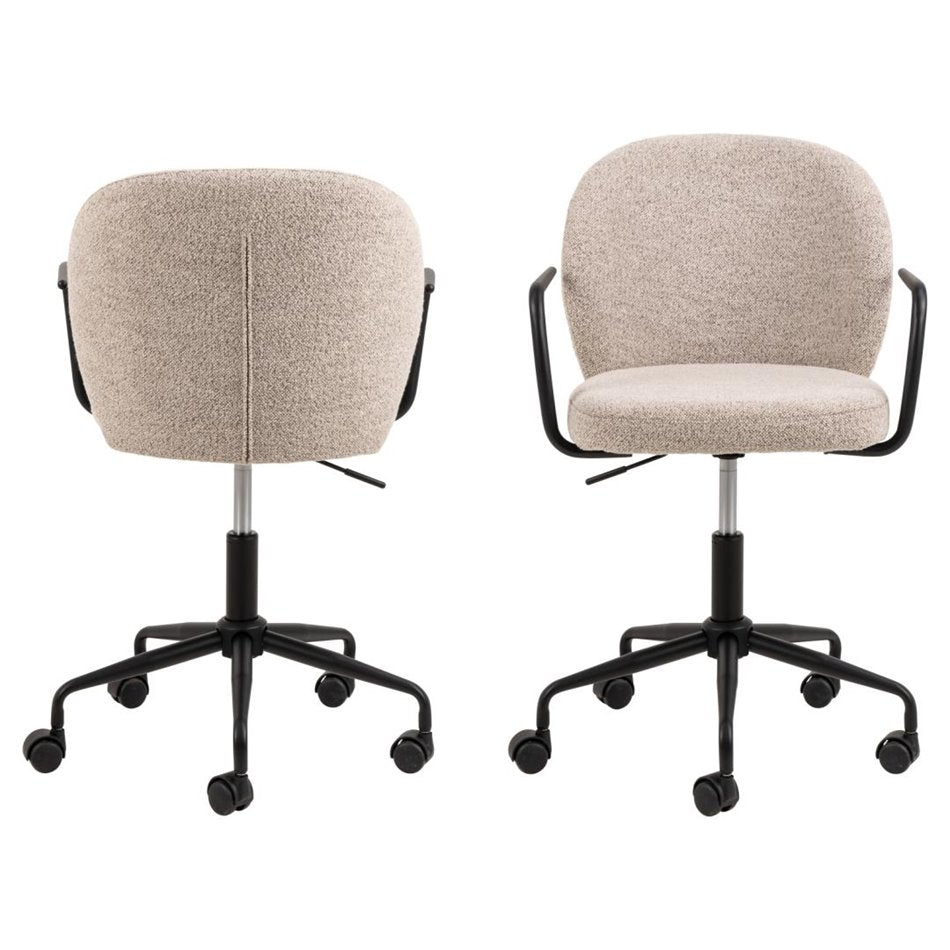 Ergonomic Office Chair Atricia – Beige, Adjustable Height & Armrests, 93.5×59×50 cm