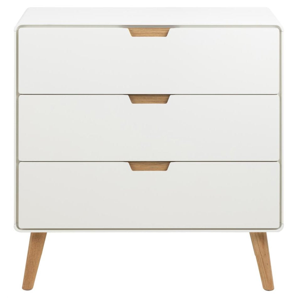 Chest of drawers Alovell, white, H80x80x40cm