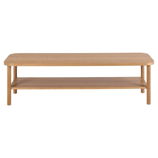 Acbanbury Coffee Table – Natural MDF & Oak, 150×50×42 cm