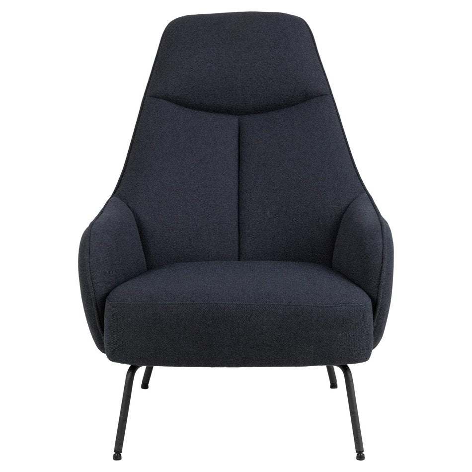 Armchair Atekso, dark blue, H98x73x92cm, seat height 40cm