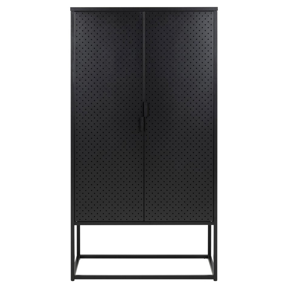 Cabinet Acevton, black, H150x80x40cm
