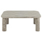 Acolano Coffee Table – Light Grey Marble-Look MDF, 100×75×36 cm