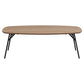 Aracas Coffee Table – Natural MDF & Oak Veneer with Steel, 120×60×40 cm