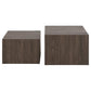 Aice Coffee Table Set – Brown, MDF, 58×58×40 cm