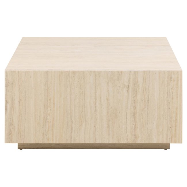 Aice Coffee Table – Beige MDF Square Design, 90×90×42 cm