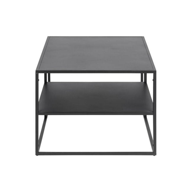 Acevton Coffee Table – Black Steel, 90×60×45 cm
