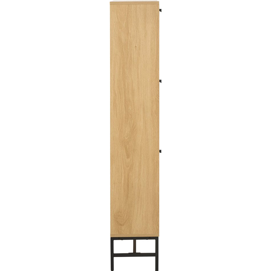 Shoe cabinet Albany, natural color, H140x72x25cm