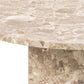 Axos Coffee Table – Beige Marble, 80×80×42 cm