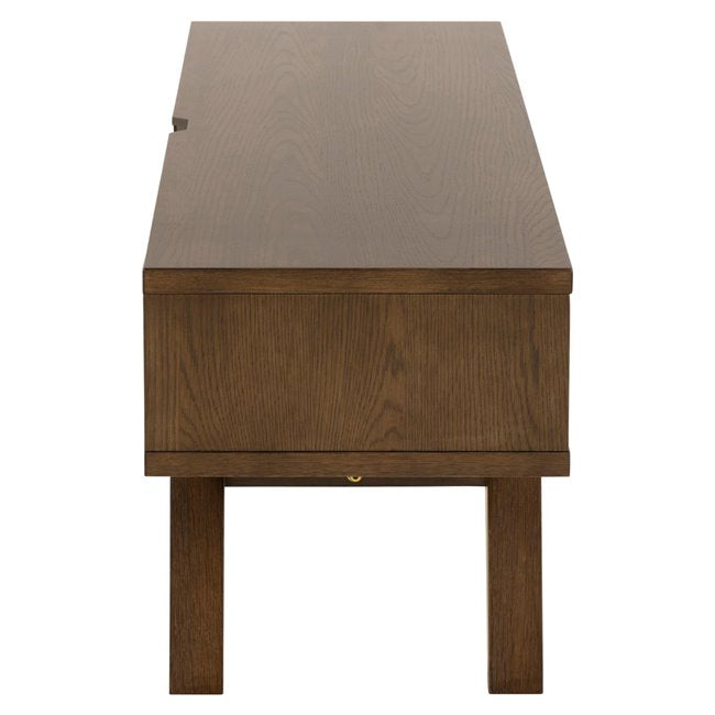 Alina TV Table – Brown MDF & Oak Veneer, 150×40×45 cm