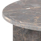 Avega Coffee Table – Grey Marble, 90×90×42 cm
