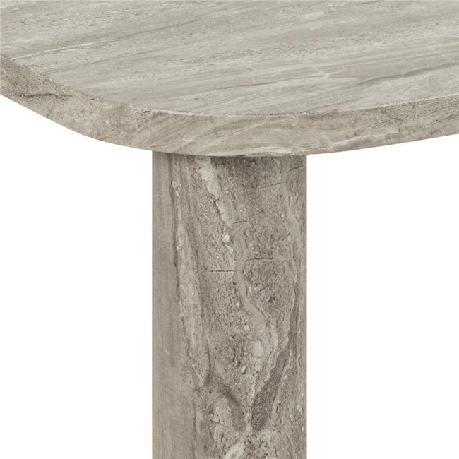 Acolano Coffee Table – Light Grey Marble-Look MDF, 100×75×36 cm