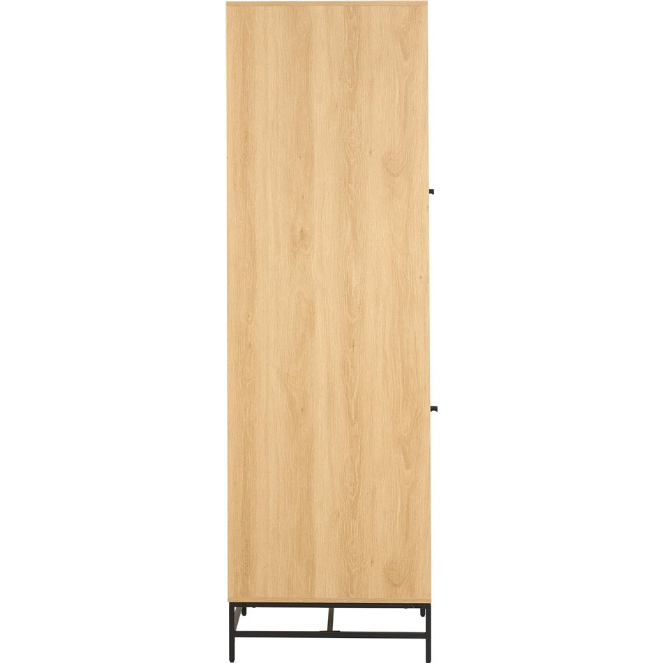 Wardrobe Albany, natural color, H200x51x60cm