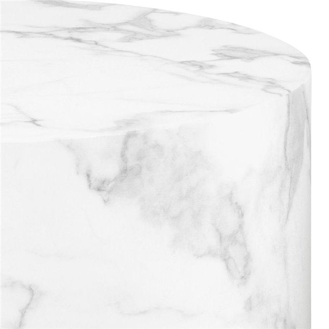 Aice Coffee Table Set – White Marble Look, MDF, 58×58×40 cm
