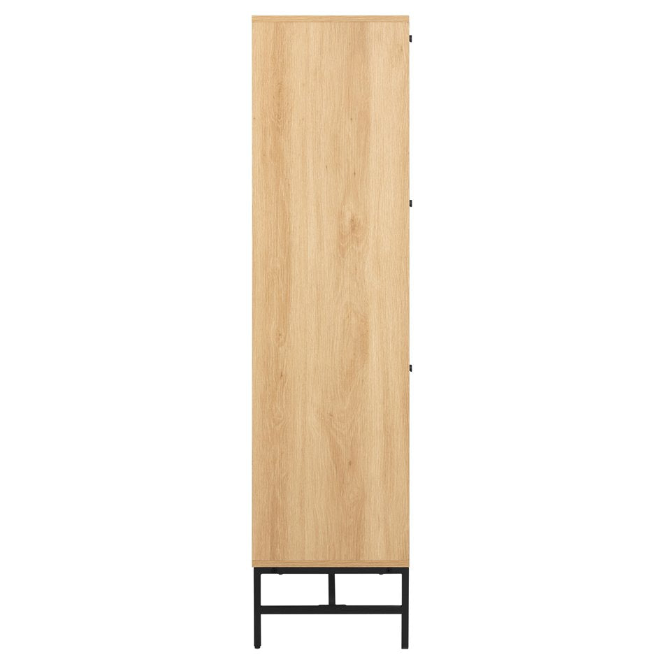 Shoe cabinet Albany, natural color, H140x99x35cm