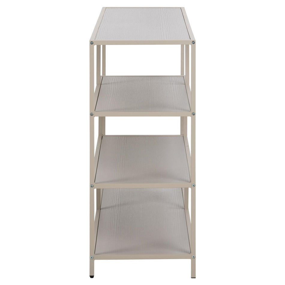 Bookcase Seaford, light grey/beige, H78x114x35cm