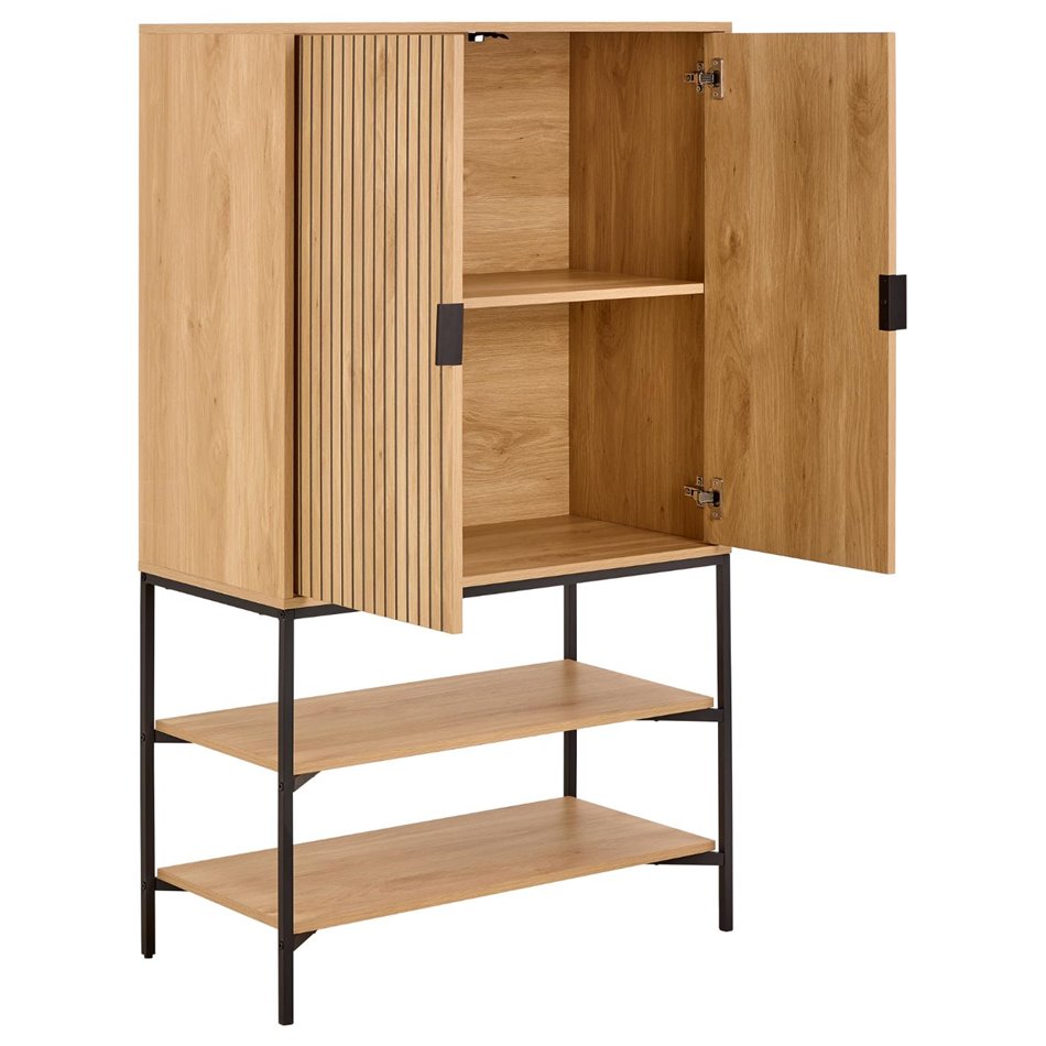 Cabinet Aipur, natural color, H140x80x40cm