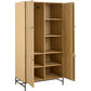 Wardrobe Albany, natural color, H200x99x60cm