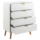 Chest of drawers Alovell, white, H100x80x40cm