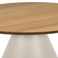 Round Coffee Table – White Marble Glass Top with Gold Legs