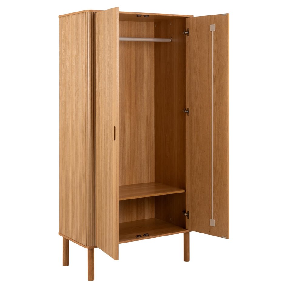 Wardrobe Angley, natural color, H200x100x55cm