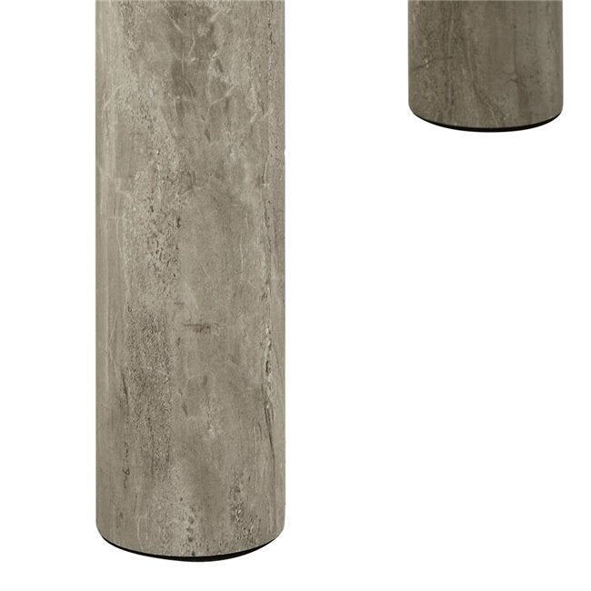 Acolano Coffee Table – Grey Marble-Look MDF, 60×60×36 cm