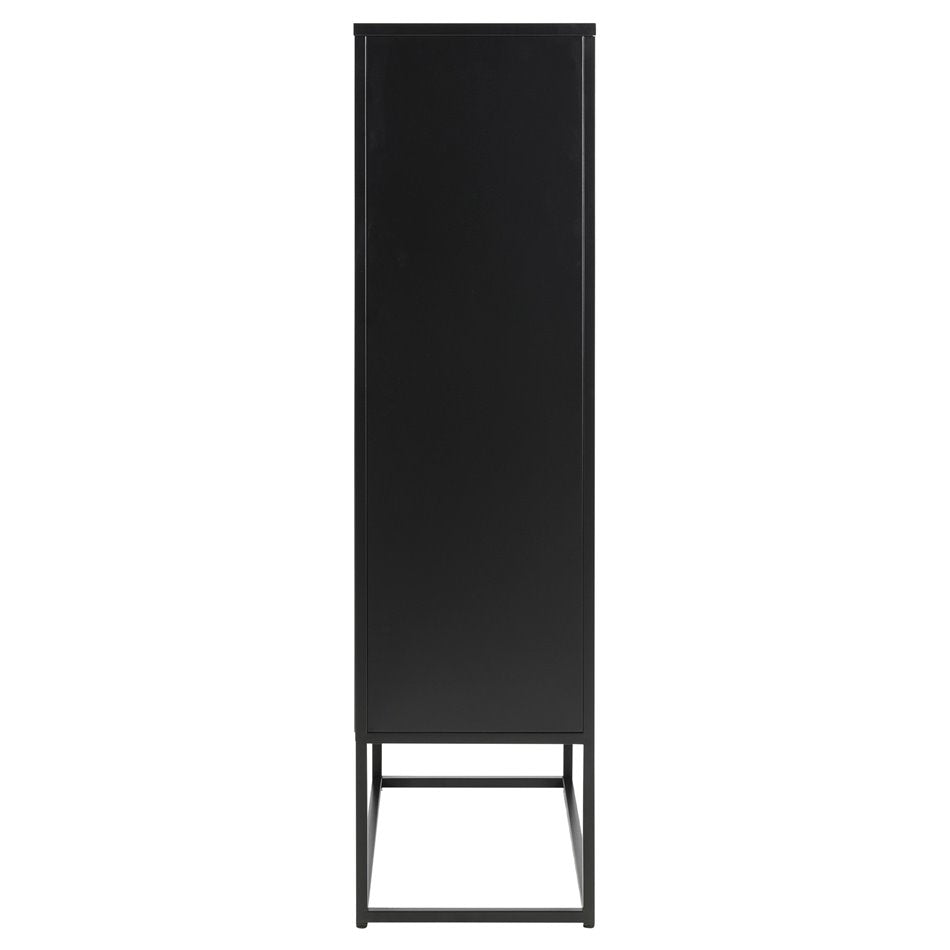 Cabinet Acevton, black, H150x80x40cm