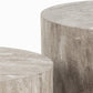 Aice Coffee Table Set – Grey Marble Look, MDF, 58×58×40 cm