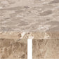 Avega Coffee Table – Beige Marble, 90×90×42 cm