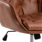 Ergonomic Office Chair Ariko – Brown Eco Leather, Adjustable Height & Armrests, 106×60×67.5 cm