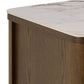 Authamp TV Table – Brown & Beige Marble Look, 120×40×45 cm