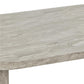 Acolano Coffee Table – Light Grey Marble-Look MDF, 100×75×36 cm