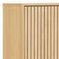 Shoe cabinet Albany, natural color, H140x72x25cm