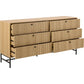 Chest of drawers Albany, natural color, H80x158x40cm