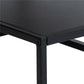 Agila Coffee Table – Black Steel Frame & Natural Wood Look Top, 90×60×42 cm