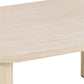 Acolano Coffee Table – Light Beige Marble-Look MDF, 100×75×36 cm