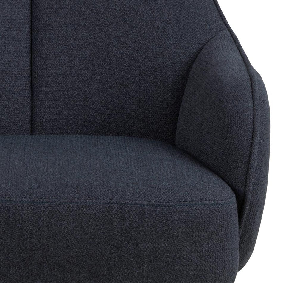 Armchair Atekso, dark blue, H98x73x92cm, seat height 40cm