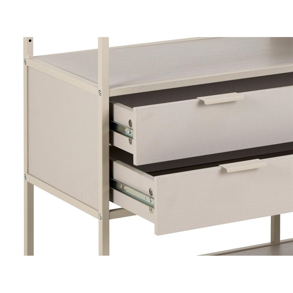 Bookcase Seaford, light grey/beige, H78x114x35cm