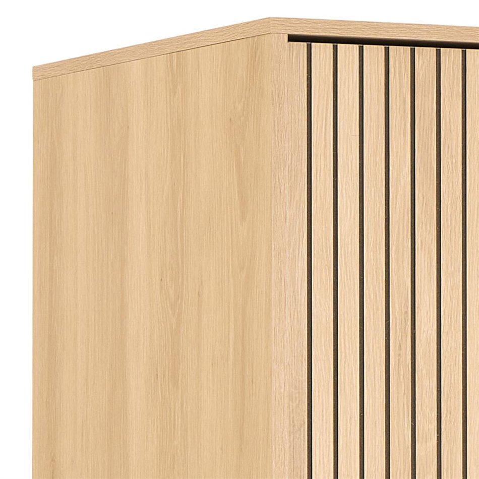 Wardrobe Albany, natural color, H200x51x60cm