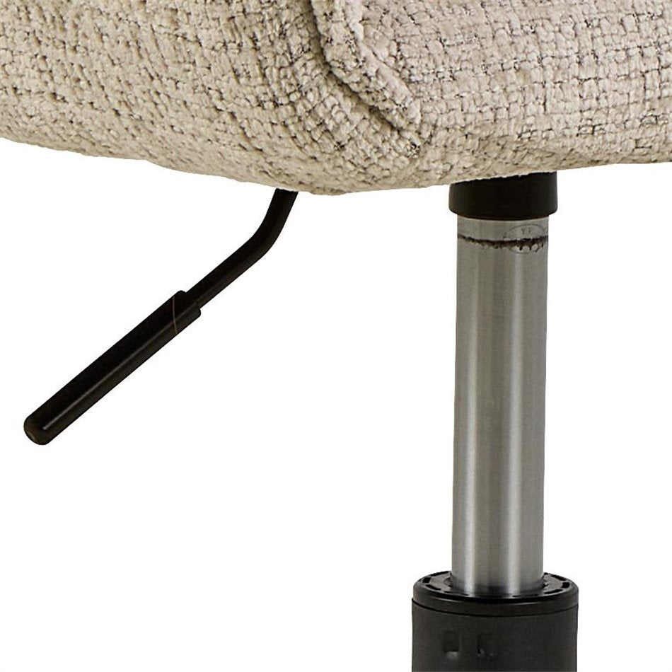 Addie Adjustable Office Chair – Beige Fabric, Modern Ergonomic Steel Frame Design