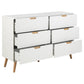 Chest of drawers Alovell, white, H90x135x40cm