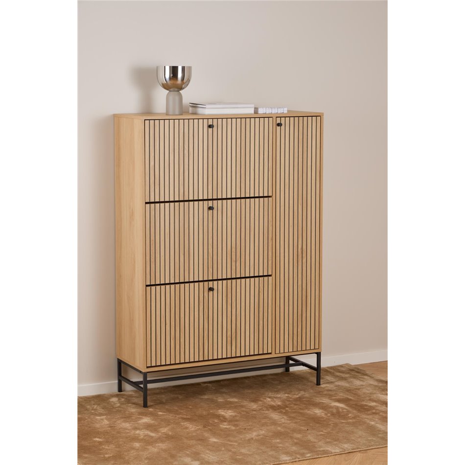 Shoe cabinet Albany, natural color, H140x99x35cm