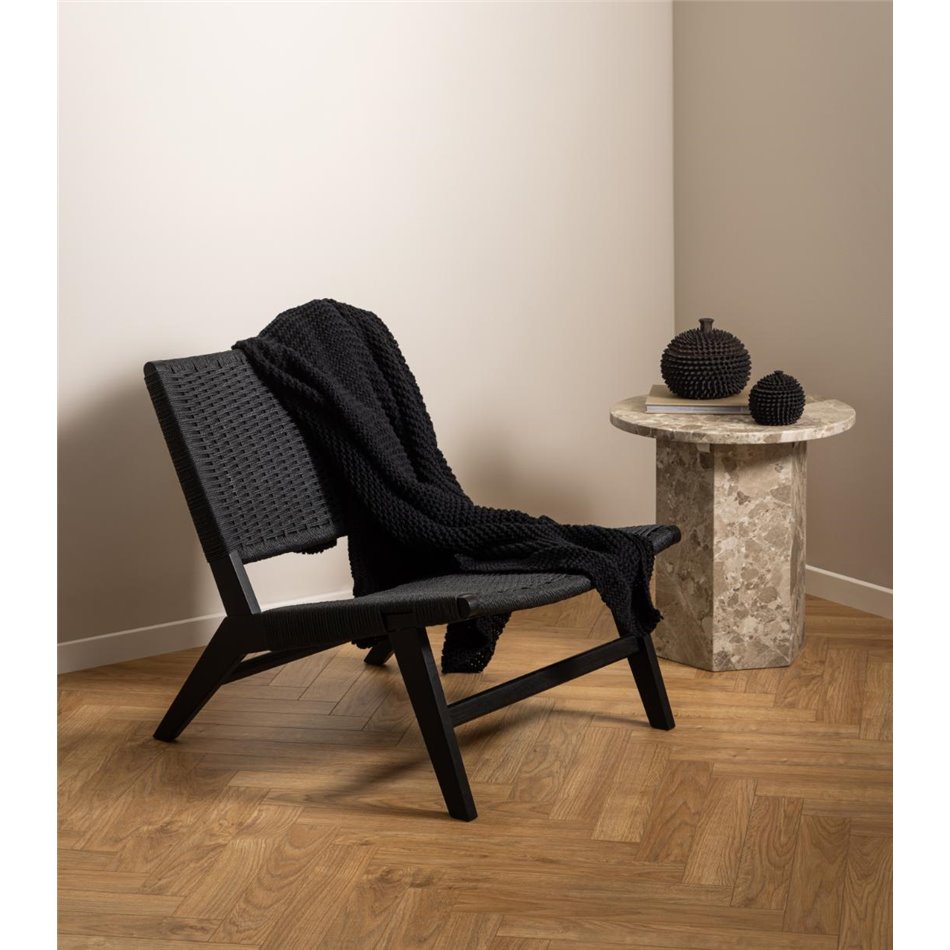 Lounge chair Arson, black, H72x64x79cm, seat height 39cm
