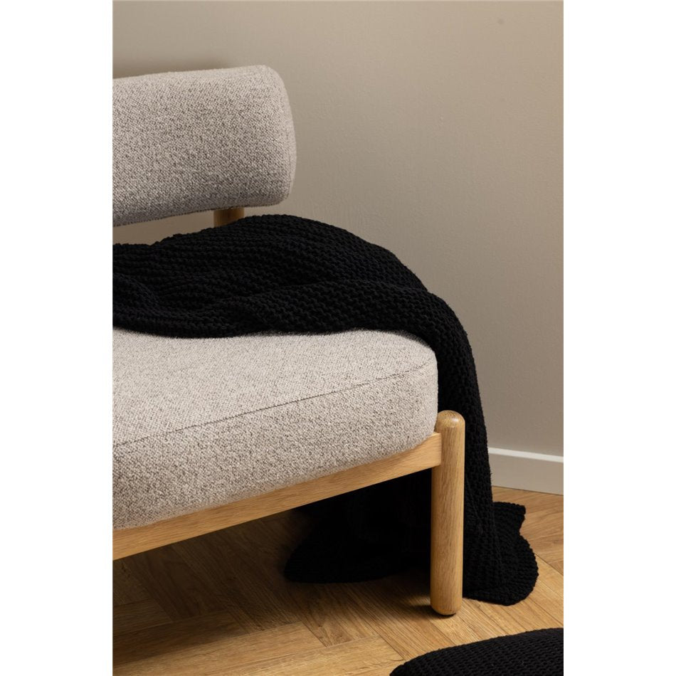 Lounge chair Aurley, beige, H75x66.5x69cm, seat height 44.5cm