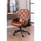 Ergonomic Office Chair Ariko – Brown Eco Leather, Adjustable Height & Armrests, 106×60×67.5 cm