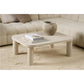 Acolano Coffee Table – Light Beige Marble-Look MDF, 100×75×36 cm