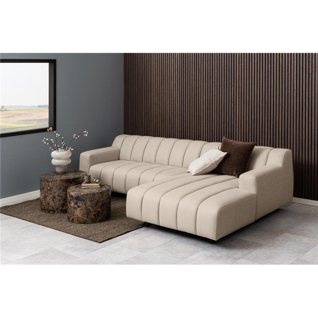 Aice Coffee Table Set – Brown Marble Look, MDF, 58×58×40 cm